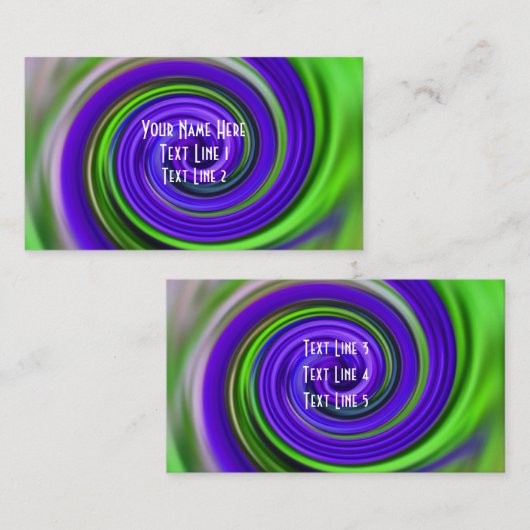 抽象芸術レッドイエロースワール名刺 名刺 (正面/裏面)