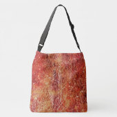 抽象芸術レッドウォーターカラーフローリッシュwカスタム文字 クロスボディバッグ (裏面)