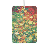 抽象芸術レッドグリーン金ゴールドスターフェスティバルクリスマス カーエアーフレッシュナー (正面)