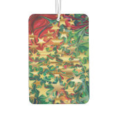 抽象芸術レッドグリーン金ゴールドスターフェスティバルクリスマス カーエアーフレッシュナー (裏面)