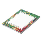 抽象芸術レッドグリーン金ゴールド星パーソナライズされた ノートパッド (回転)