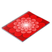 抽象芸術レッドフラワー–58566 ノートブック (左側)