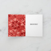 抽象芸術レッドフローラありがとう サンキューカード (内部)