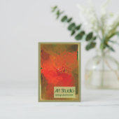 抽象芸術レッドフローラ名刺 名刺 (スタンド正面)
