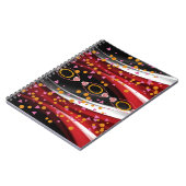 抽象芸術レッドブラックノートブック ノートブック (左側)