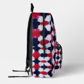 抽象芸術レッドブラックバックパモダンック プリントバックパック (左)