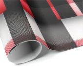 抽象芸術レッドブラックプレイドコレクシモダンョン ラッピングペーパー (ロールコーナー)