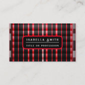 抽象芸術レッドブラックプレイドコレクシモダンョン 名刺 (正面)