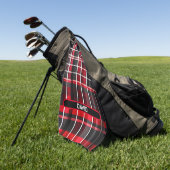 抽象芸術レッドブラックプレイドコレクシ人気があるョン ゴルフタオル (グリーン)