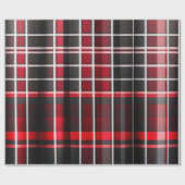 抽象芸術レッドブラックプレイドコレクシ人気があるョン ラッピングペーパー (フラット)