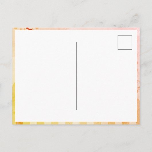 抽象芸術レッドベージュデジタルアートハッピーホリデイズ ポストカード (裏面)