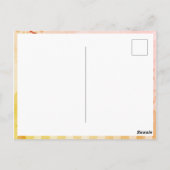 抽象芸術レッドベージュデジタルアートハッピーホリデイズ ポストカード (裏面)