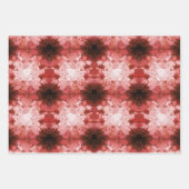 抽象芸術レッドホワイトグリーンエレガントビューティフルフローラ ラッピングペーパーシート (正面2)