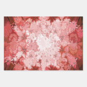 抽象芸術レッドホワイトグリーンエレガントビューティフルフローラ ラッピングペーパーシート (正面)