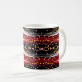 抽象芸術レッドホワイトブラックマグカップ コーヒーマグカップ (正面右)