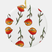 抽象芸術レッドポピー超現実美術オーナメント セラミックオーナメント (裏面)