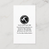 抽象芸術レッドルーフトップ建物 名刺 (裏面)