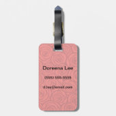 抽象芸術レッドローズバックグラウンド ラゲッジタグ (裏面縦)