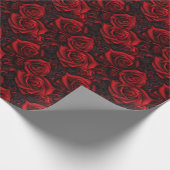 抽象芸術レッドローゼロマンチックゴシック ラッピングペーパー (角)