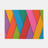 抽象芸術レッド白黒ドアマット ドアマット (正面)