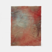 抽象芸術レッド金ゴールドブルーアート フリースブランケット (正面)