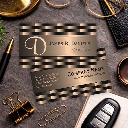 抽象芸術レッド銅高級金属アートパターン 名刺