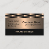 抽象芸術レッド銅高級金属アートパターン 名刺 (裏面)