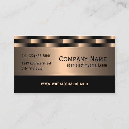 抽象芸術レッド銅高級金属アートパターン 名刺 (裏面)