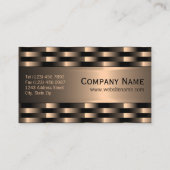 抽象芸術レッド銅高級金属アートパターン 名刺 (裏面)