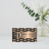 抽象芸術レッド銅高級金属アートパターン 名刺 (スタンド正面)