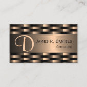 抽象芸術レッド銅高級金属アートパターン 名刺 (正面)