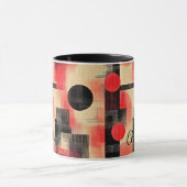 抽象芸術レッド&ブラックマグパーソナライズされた- 芸術的 マグカップ (中央)