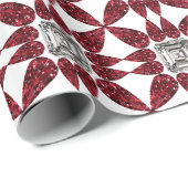 抽象芸術レッド ラッピングペーパー (ロールコーナー)