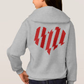 抽象芸術レッドnホワイトストライプハート (裏面)