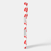 抽象芸術レッドnホワイトストライプハート Case-Mate iPhoneケース (裏面 / 右)