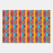 *抽象芸術レディースギフトラップ – 3枚セット ラッピングペーパーシート (正面3)