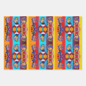 *抽象芸術レディースギフトラップ – 3枚セット ラッピングペーパーシート (正面)