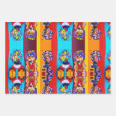 *抽象芸術レディースギフトラップ – 3枚セット ラッピングペーパーシート (正面3)