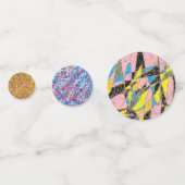 抽象芸術レトロなアートの色とデザイン コンフェッティ (正面)