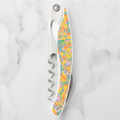 抽象芸術レトロな金色美術 ソムリエナイフ (正面)