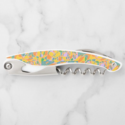 抽象芸術レトロな金色美術 ソムリエナイフ (正面)