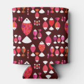 抽象芸術レトロな魚の水中パターン 缶クーラー (裏面)