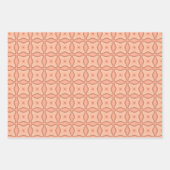 抽象芸術レトロの暖かいトーンの幾何学的な壁紙 ラッピングペーパーシート (正面3)