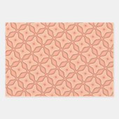 抽象芸術レトロの暖かいトーンの幾何学的な壁紙 ラッピングペーパーシート (正面2)