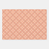 抽象芸術レトロの暖かいトーンの幾何学的な壁紙 ラッピングペーパーシート (正面)