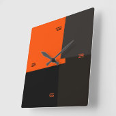 抽象芸術レトロの色のジオメトリパターン#3 スクエア壁時計 (傾斜)