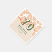 抽象芸術レトロオレンジカモミールフラワー誕生日 スタンダードカクテルナプキン (角)