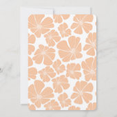 抽象芸術レトロオレンジカモミールフラワー誕生日 招待状 (裏面)