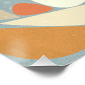 抽象芸術レトロオレンジ ポスター (コーナー)