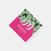 抽象芸術レトロカモミールフローラピンク誕生日 スタンダードカクテルナプキン (角)